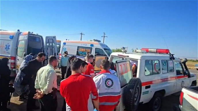 انحراف از جاده اتوبوس در محور تسوج _ سلماس ۲۹ مصدوم داشت